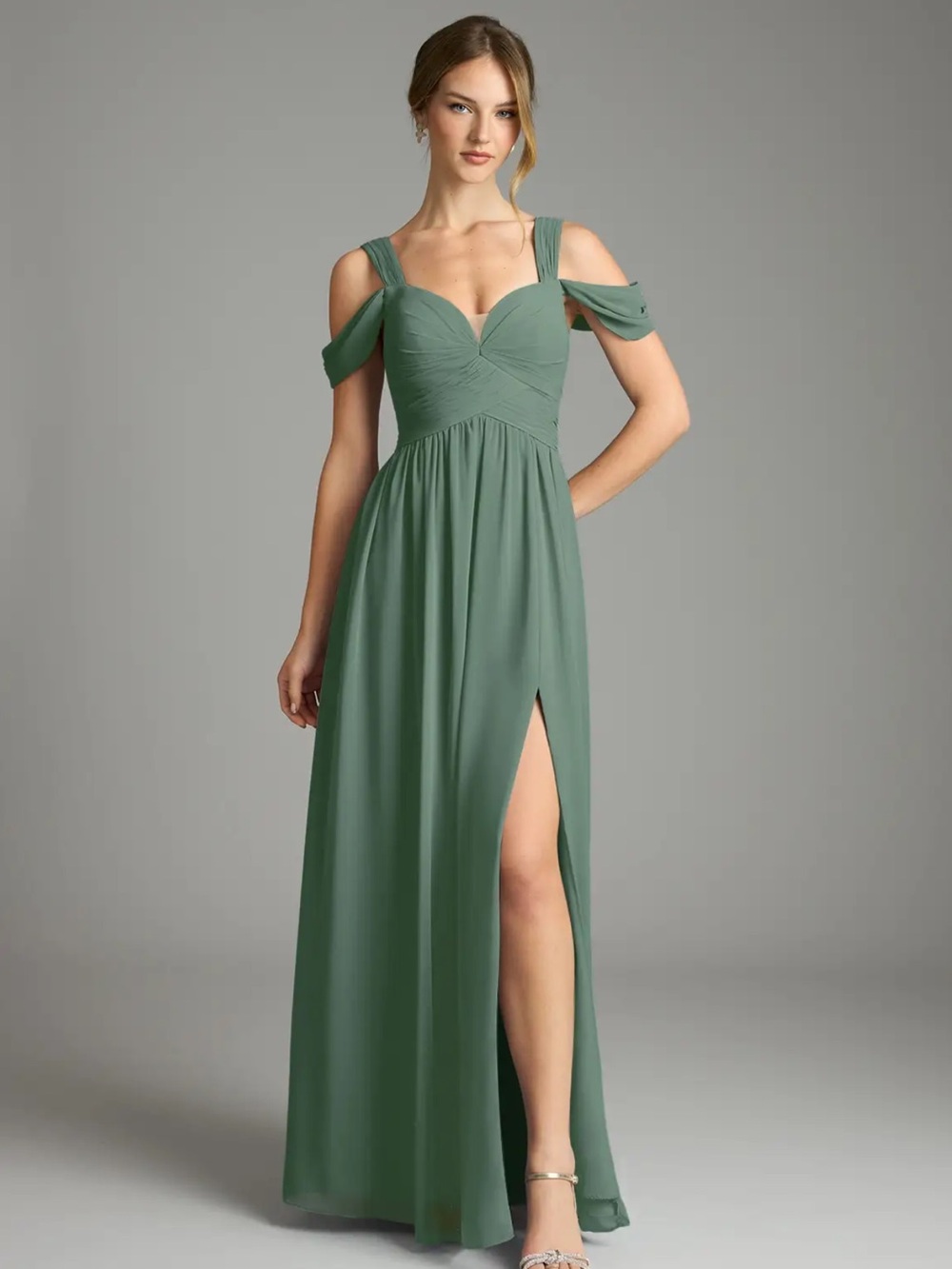 Azazie Eucalyptus Lianne bridesmaid Dress A10